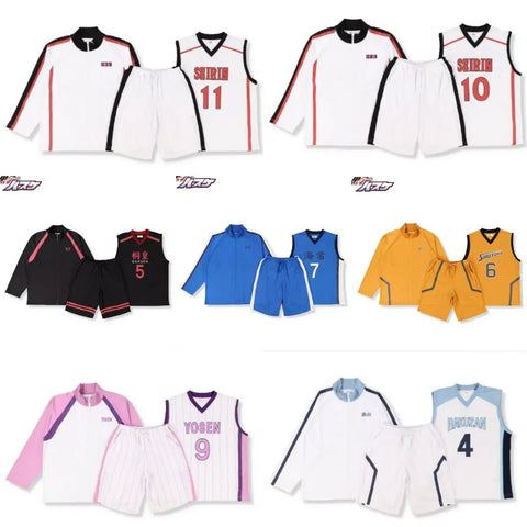 Kuroko's Basketball Jersey + Uniform Set Akashi Rakuzan Shimamura