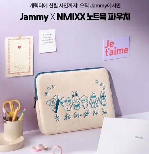 Sealed NMIXX autographed laptop pouch goods for sale. Signed.
