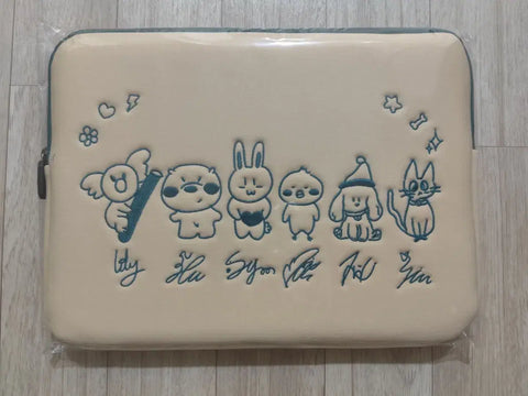 Sealed NMIXX autographed laptop pouch goods for sale. Signed.