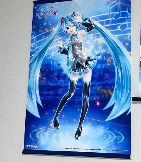 Hatsune Miku Miku Tapestry Wall Scroll Figure Vintage Authentic