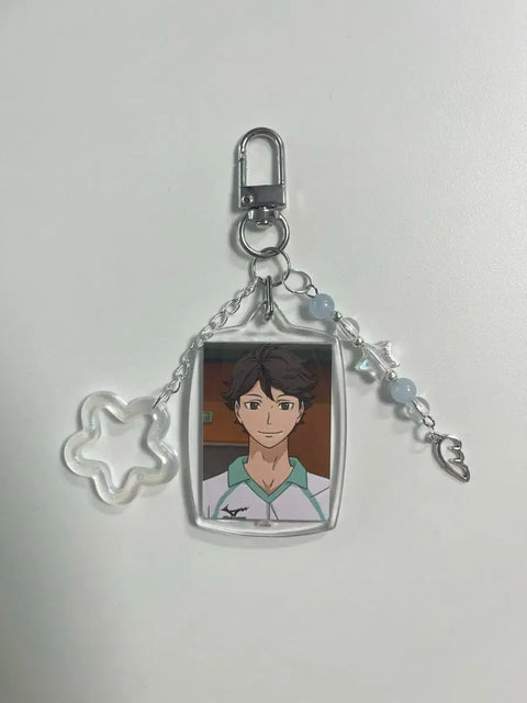 Haikyuu Oikawa Tooru ID photo bead keyring