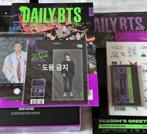 BTS (Bangtan Boys) 2022 Season's Greetings, as seen, for sale.