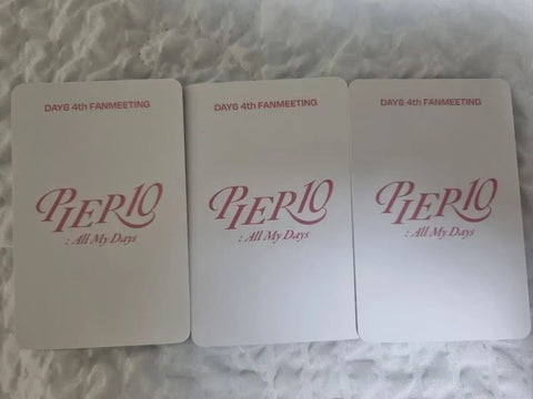 DAY6's very first fan meeting entrance photocard