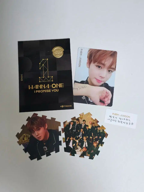 Park Jihoon Wanna One I.P.U Photocard + Ttazo + Handwritten Confetti