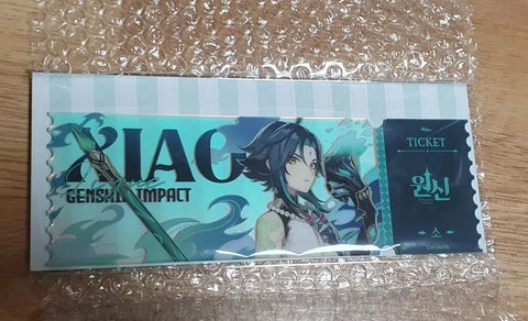 Genshin Impact PC Cafe Lounge Xiao Acrylic Ticket