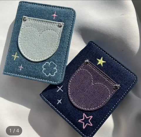 Denim photocard binder