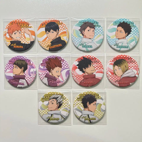 Haikyuu can badge Oikawa, Kageyama, Hinata, Kenma, Bokuto, Akaashi