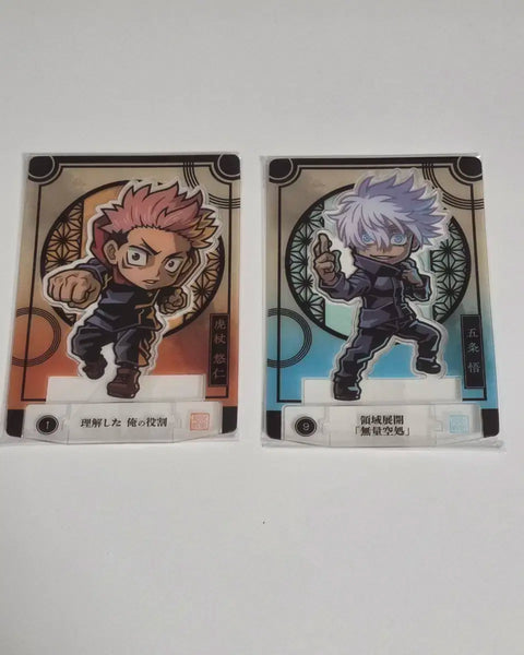 Jujutsu Kaisen Chocola Guete Stand Card Set, Yuji Itadori, Satoru Gojo