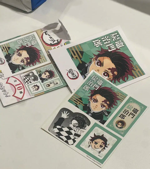 Demon Slayer Kimetsu no Yaiba Tanjiro Original Art Sticker Card Japanese Goods