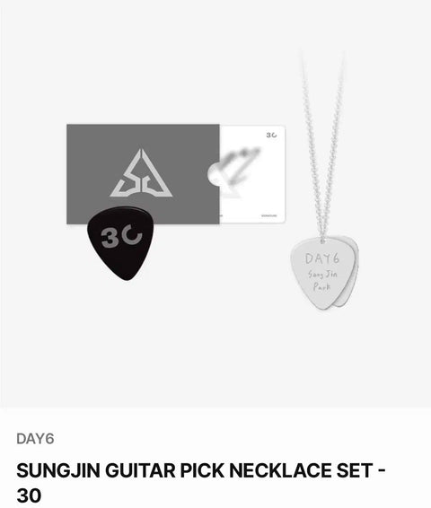 DAY6 Sungjin Guitar Pick Necklace Set Unopened