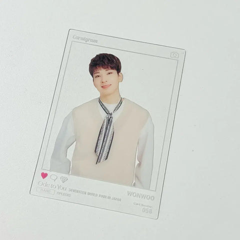 Seventeen Wonwoo Ode to You Tour Japan Trading Card Japanese Photocard