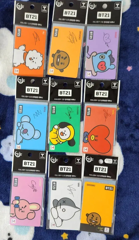 BTS T-money cards, sold as a set