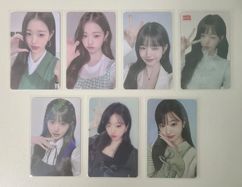 IVE Wonyoung Papa John's photocard bundle, 1st, 2nd, 4th, 5th, 6th, 7th, 8th