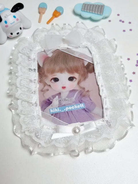 Kiki Pocket Handmade Toploader Photocard Decoration White Ribbon No. 03 Lace