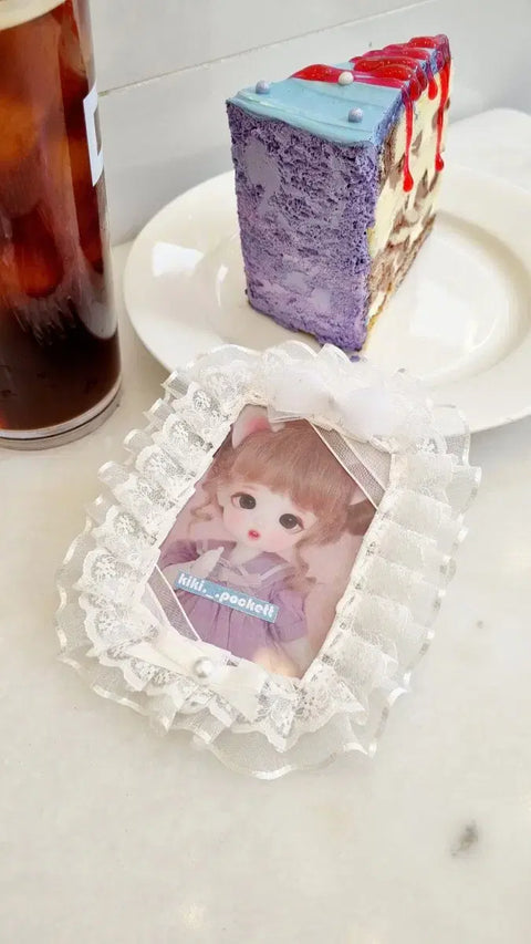 Kiki Pocket Handmade Toploader Photocard Decoration White Ribbon No. 03 Lace