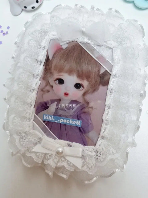 Kiki Pocket Handmade Toploader Photocard Decoration White Ribbon No. 03 Lace