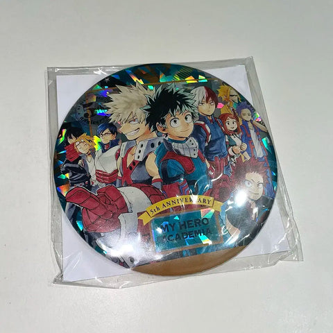 My Hero Academia 5th Anniversary Jump Shop Limited Original Art Big Can Badge Unopened Bakugo Midoriya