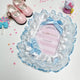 Kiki Pocket Handmade Toploader Photocard Decoration Blue Ribbon No. 11 Lace