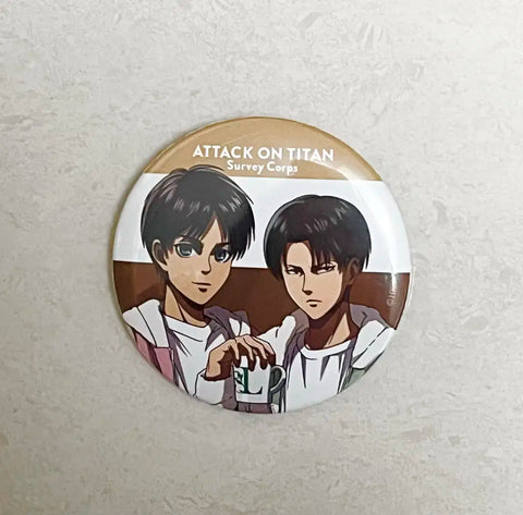 Attack on Titan, Attack Titan, Levi Ackerman, Eren Yeager, EreRi, Pajamas, Can Badge