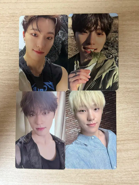 Seventeen Dino photocards, 4 cards sold as a set