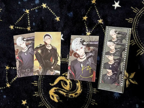 Nijisanji Kuzoha Rare Bonus Chronoir 7th Anniversary Cheki Metal Card Film Full Set