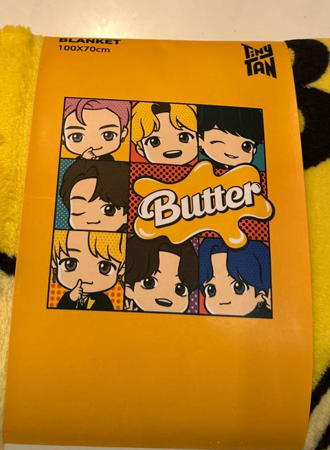 BTS TinyTAN Butter Microfiber Blanket 100 X 70cm