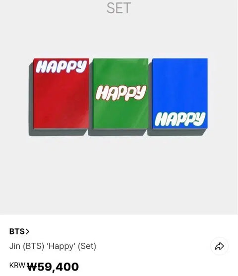 BTS/Seokjin/Jin HAPPY Album Set