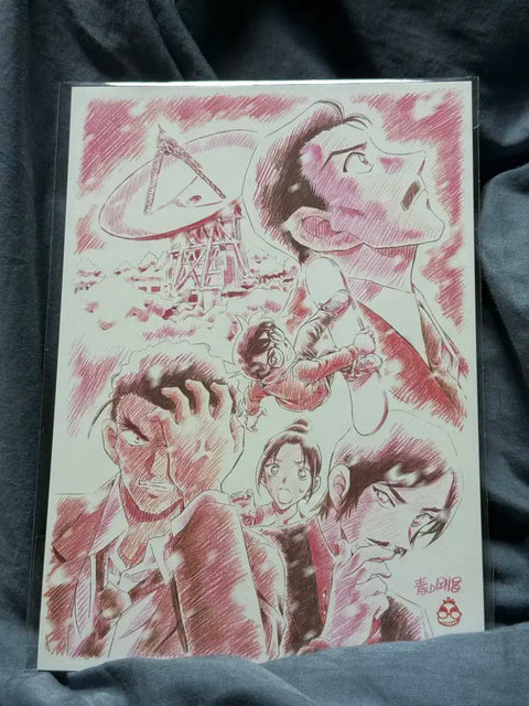 Detective Conan: The Black Knight's Legacy Bonus Illustration Original Art Visual Board