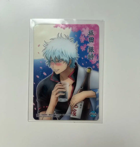 Gintama Gintoki Cherry Blossom Sake Clear Card