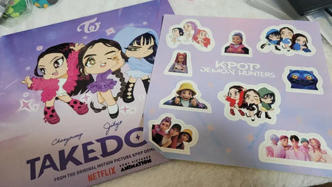 K-Pop Demon Hunters 7-inch Single LP/Sticker Bundle