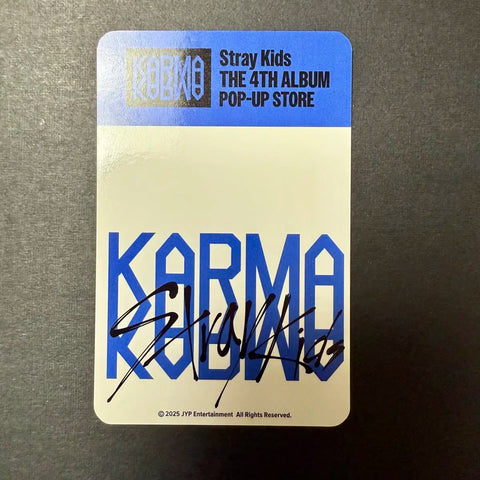 Stray Kids Karma Pop-up Dance Racha Photocard KARMA Pop-up