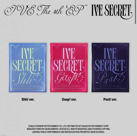 IVE IVE 4th Album SECRET 3 Unopened Items