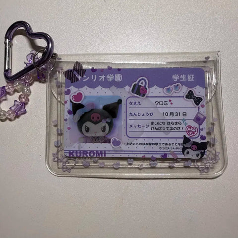 Kuromi Name Card Coin Purse Pouch Authentic Transfer