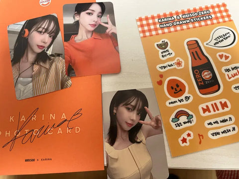 Karina Vita500 photocard + sticker