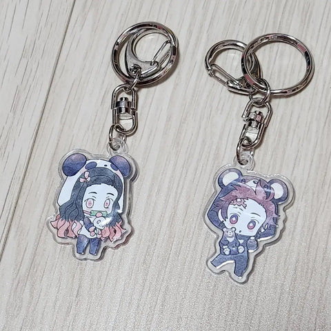Demon Slayer Tanjiro Nezuko Keychain Kimetsu no Yaiba