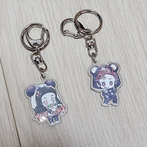 Demon Slayer Tanjiro Nezuko Keychain Kimetsu no Yaiba