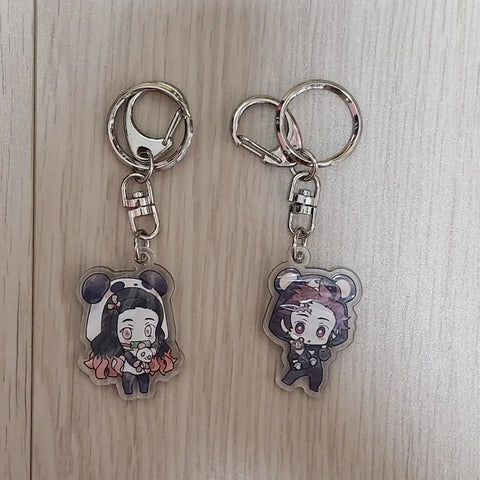 Demon Slayer Tanjiro Nezuko Keychain Kimetsu no Yaiba