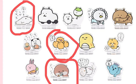 Nagano Market Nongdamgom Otter Mini Acrylic Stand 3-Piece Set