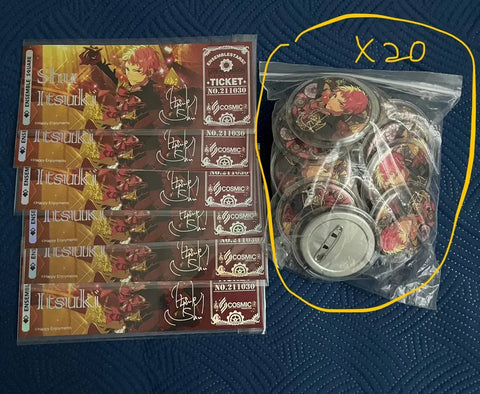 Ensemble Stars Itsuki Shu Shikou Badge and Other Merchandise Bundle Sale