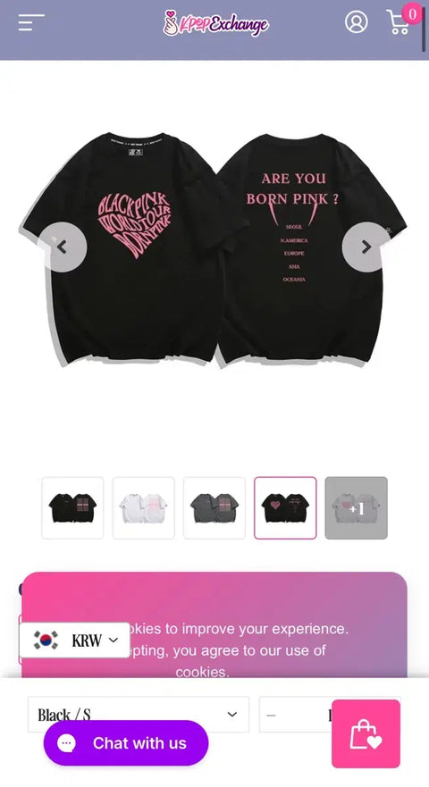 Blackpink heart t-shirts merchandise