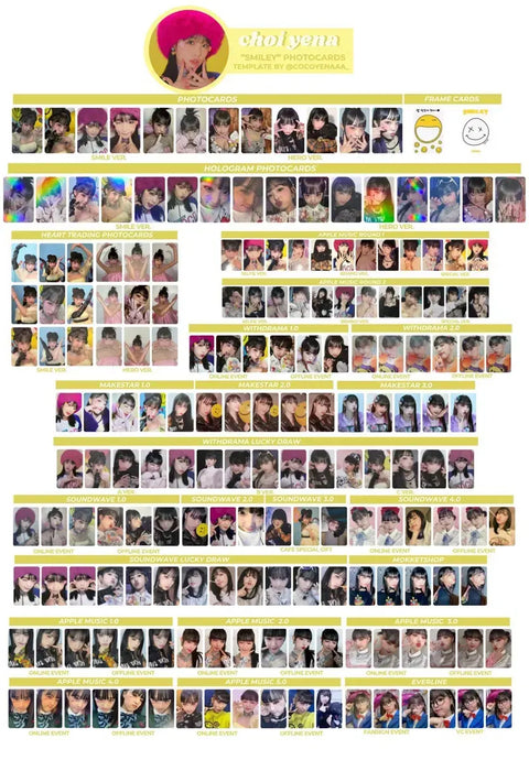 Choi Yena Smiley Photocard Set