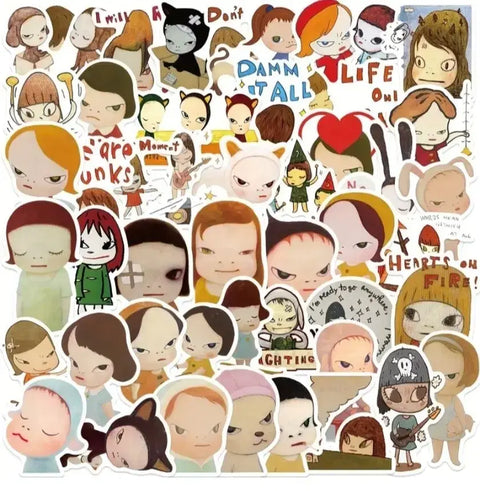 Yoshimoto Nara Taku Stickers, 45 pieces