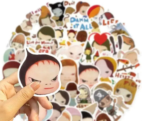 Yoshimoto Nara Taku Stickers, 45 pieces