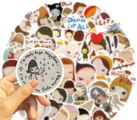 Yoshimoto Nara Taku Stickers, 45 pieces