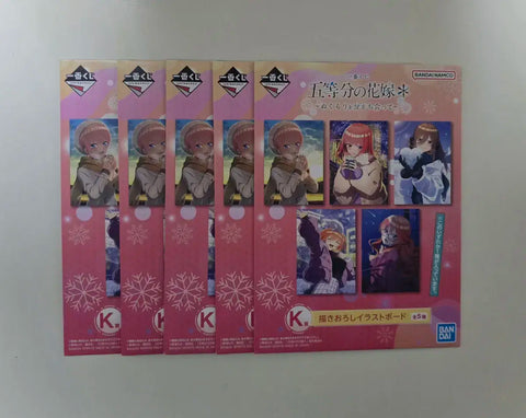 The Quintessential Quintuplets Ichiban Kuji Prize K Illustration Board Complete Set For Sale