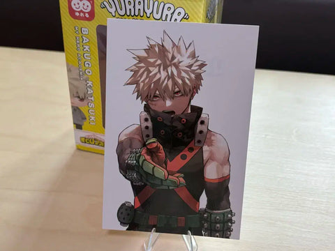 Bakugo Yurayura Head Figure + Vol. 42 Special Edition Postcard Bundle
