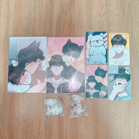 Do not touch the puppy. Kang Gunma photocard acrylic set.