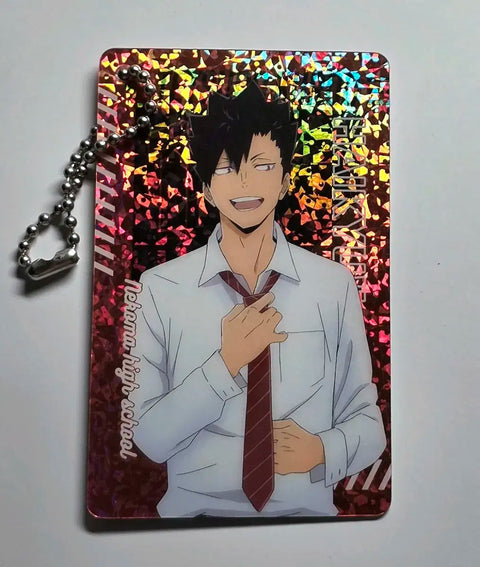 Haikyu Kuroo Tetsuro Uniform Metallic Photocard Keychain for Sale