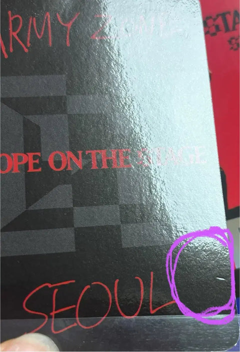 Hop On Ones J-Hope Armizon Joong-kon Photocard