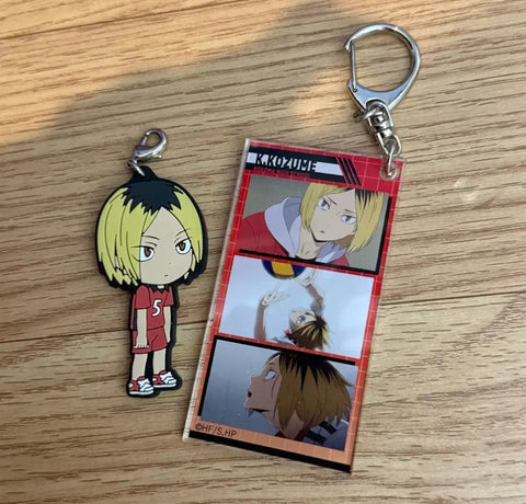 Haikyu Kenma Rubber Acrylic Keychain Keyholder Strap Bundle